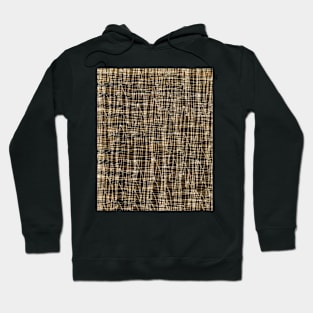 Gold and black plaid light art print Hoodie